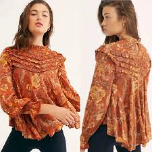 Spell authentic Floral Blouse Aurora blouse small no flaws - Picture 1 of 5